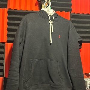Black polo hoodie